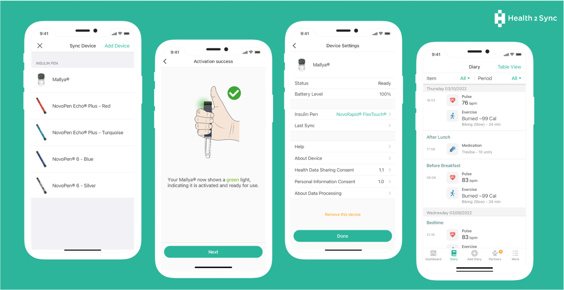 أصبحت شركة سكرك بإيدك شريكًا مع شركتي بيوكروب "Biocorp" ونوفو نورديسك "Novo Nordisk" لدعم تتبع جرعات الأنسولين باستخدام غطاء القلم الذكي "ماليا" للأنسولين.